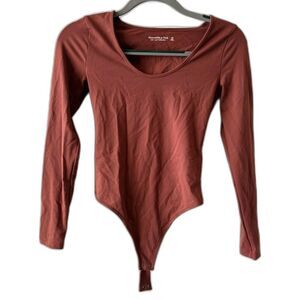 Abercrombie & Fitch Soft AF Round Neck Long Sleeve Bodysuit